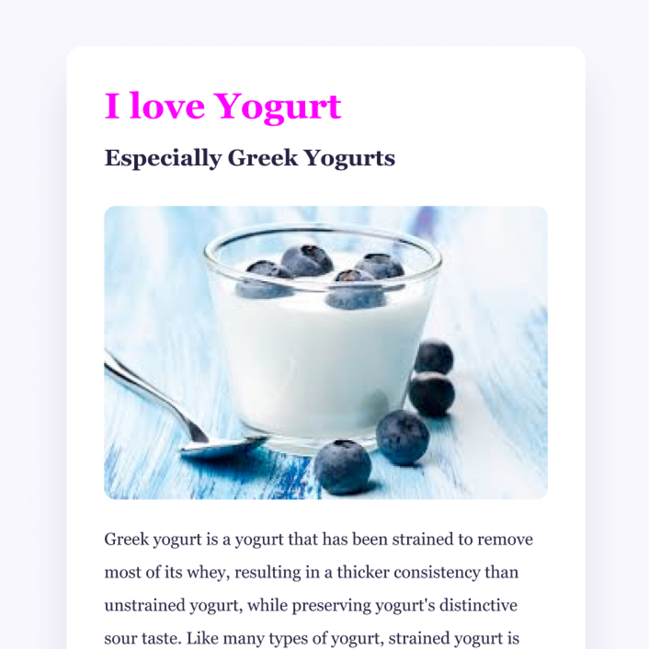 Yoghurt App